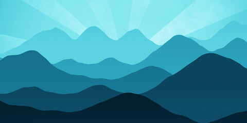 mountains region silhouette at dusk 