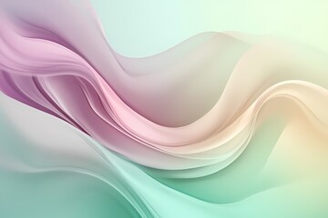 Fototapeta premium Soft Abstract Waves in Pastel Color Palette