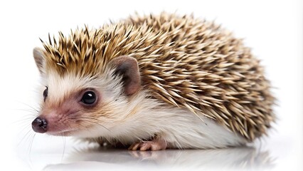 Obraz premium Aerial hedgehog isolated on white background