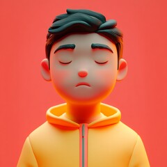 3D Avatar Icon: Digital Representation of a Person Illustration Logo