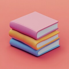 3D Fair Icon: Event for Buying and Selling Books Illustration Logo