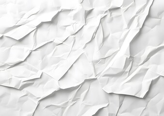 Obraz premium White paper texture with crumpled edges flat lay