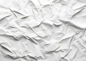 Obraz premium White paper texture with crumpled edges flat lay