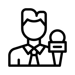 journalist line icon