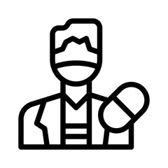 pharmacist line icon