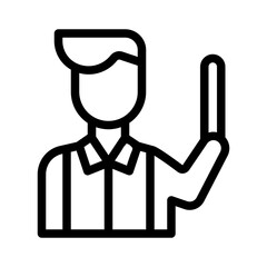 teacher line icon