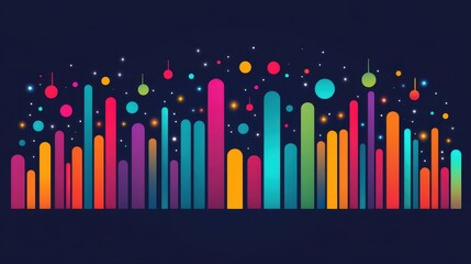 Obraz premium Abstract music background showcasing an equalizer with vibrant sound waves. Perfect for a modern vibe in projects