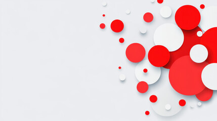 Eyecatching red and white abstract circle background, perfect for showcasing your text with a modern flair.