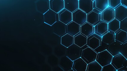 Innovative digital design features hexagons and lines, symbolizing the dynamic connection of big data and modern tech.