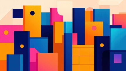 Discover stunning isometric golden blocks in this vibrant graphic design. Perfect for modern banners and header templates