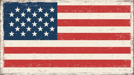 Naklejka premium Celebrate with a bold abstract design featuring stars and stripes, perfect for Independence Day festivities