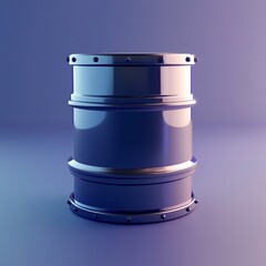 3D Cylinder Icon: Elongated Circular Shape Illustration Logo