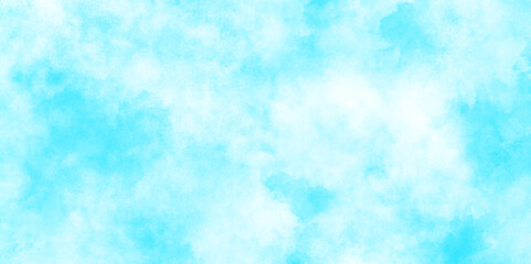 Watercolor painting with gradient painted cloudy blue texture, texture blue white paper background, Blue watercolor cloudy sky background, White Cloudy Blue Sky Watercolor with stains.
