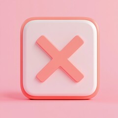 Obraz premium 3D Icon: Symbol for Deleting a Social Media Post Illustration Logo