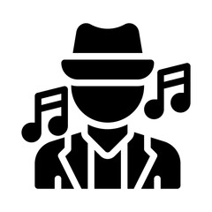 musician glyph icon