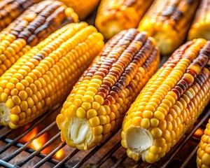 Grilled Corn on the Cob with Butter Closeup