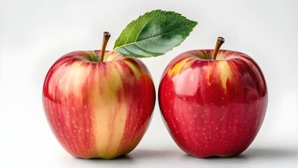 red apple isolated on white
