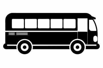 Tour bus silhouette, Tour Bus icon vector illustration, Bus black silhouette vector
