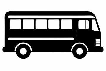 Tour bus silhouette, Tour Bus icon vector illustration, Bus black silhouette vector
