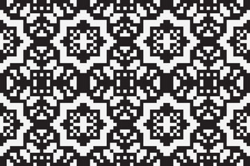 Fototapeta premium Ethnic seamless monochrome pattern. Aztec geometric background. Tribal print. Navajo fabric. Modern abstract wallpaper. Vector illustration.