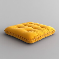 Fototapeta premium 3D Cushion Icon: Comfortable Floor Seating Illustration Logo