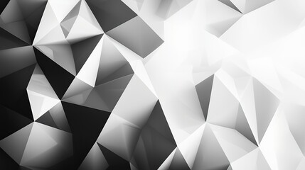 Fototapeta premium Abstract geometric background with triangular shapes in black and white.