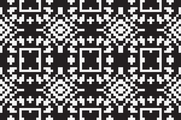 Ethnic seamless monochrome pattern. Aztec geometric background. Tribal print. Navajo fabric. Modern abstract wallpaper. Vector illustration.