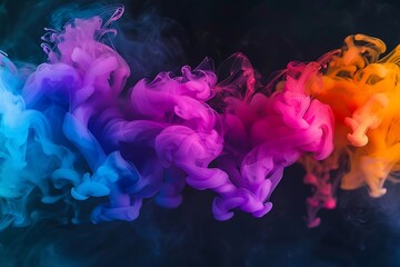 red blue green and pink and blue color smoke with different type of vertical and horizntal type of brust isolated on the white backgorund abstract smoke backgrund 