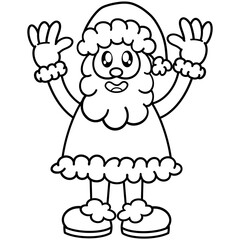 Santa coloring cartoon 