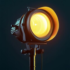 3D Equipment Icon: Tools for Professional Lighting Illustration Logo