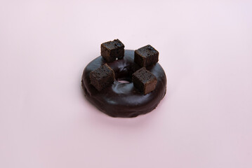 donut with chocolate topping