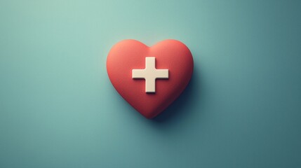 Obraz premium Heart with Cross