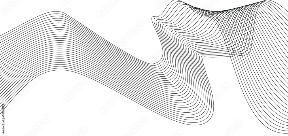 Poster abstract futuristic line stripe pattern on white background. abstract modern background futuristic. 
