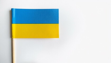 小さな紙のウクライナの国旗（small paper Ukraine flag）
