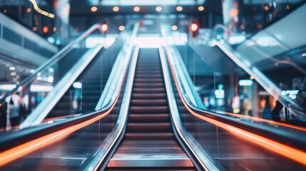 Escalators: These elegant moving stairways enhance the shopping experience, providing easy access between floors with a modern glass and metal design.
