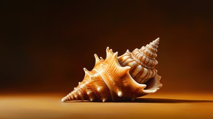 Obraz premium Elegant Spiral Shell on Smooth Surface Display