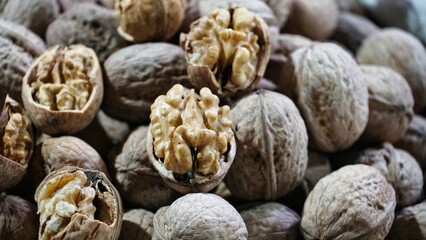 Shelled Walnuts Close-Up