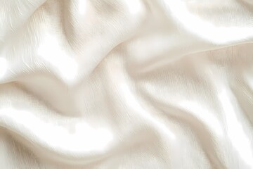 Soft Textured White Satin Fabric Background