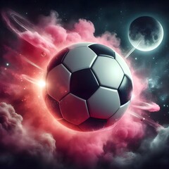 Naklejka premium Photo-realistic soccer ball planet