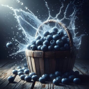 Fresh blueberries in wooden basket
High-resolution blueberry image