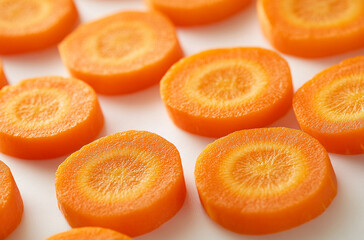Close-up of sliced carrots