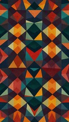 Colorful forever pattern with connected triangles.
