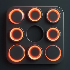 3D Art Icon: Decorative Wall Art for Interiors Illustration Logo