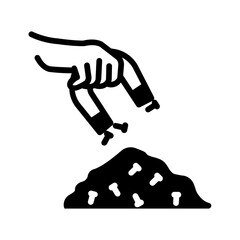 Vector solid black icon for Solid separation