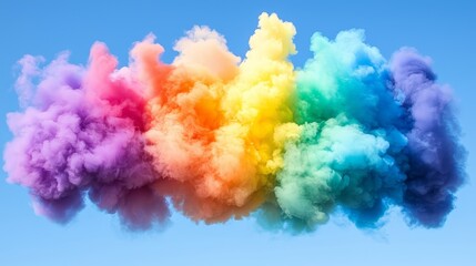Fototapeta premium Rainbow Dragon Soaring Through Clouds