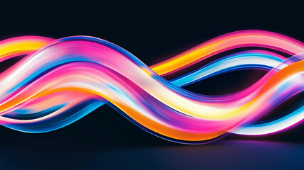 Vibrant light trails create abstract lattice patterns in mesmerizing display of colors, evoking sense of energy and movement