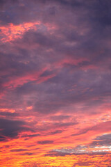 sky and cloud scape of sunset colourful 
