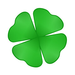 Illustration of four leaf green clover. Lucky clover. Symbol of lucky illustration