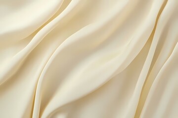 Obraz premium Smooth Cream Satin Fabric Waves Background Texture