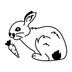 A sketchy style icon of rabbit food 